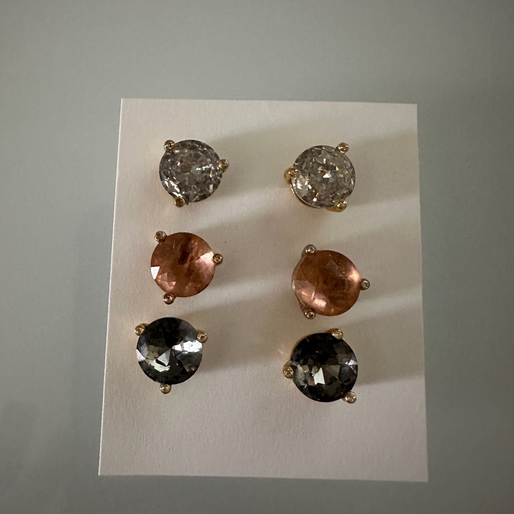 kate spade Gold and Silver Tone Stud Earrings Set